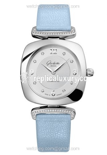 Glashutte Original Pavonina Stainless Steel / Diamond / Silver / Calf 1-03-02-12-12-35