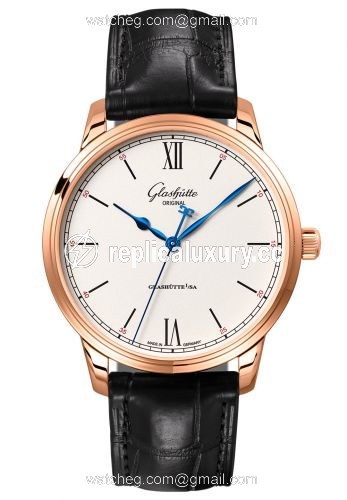 Glashutte Original Senator Excellence Red Gold / Silver / Alligator / Pin 1-36-59-02-05-01