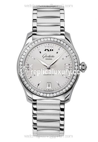 Glashutte Original Lady Serenade Stainless Steel / Diamond / Silver / Bracelet 1-39-22-02-22-34