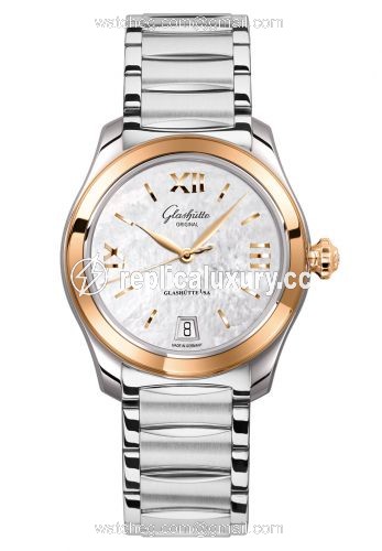 Glashutte Original Lady Serenade Stainless Steel / Rose Gold / MOP / Bracelet 1-39-22-09-06-34