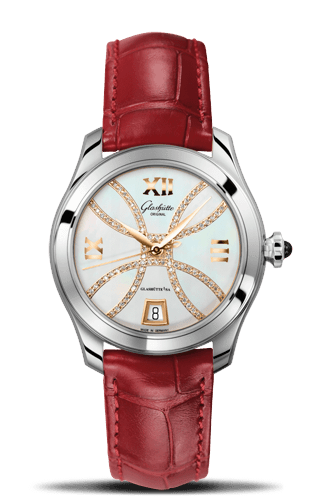 Glashutte Original Lady Serenade Stainless Steel / MOP - Index Line / Alligator 1-39-22-14-02-44