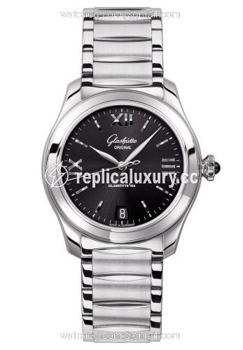 Glashutte Original Lady Serenade Stainless Steel / Black / Bracelet 1-39-22-20-02-34