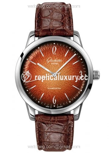 Glashutte Original Sixties Stainless Steel / Orange / Calf / Alligator / Annual Edition 1-39-52-13-02-04