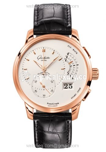 Glashutte Original PanoGraph Red Gold / Silver / Alligator / Folding 1-61-03-25-15-50