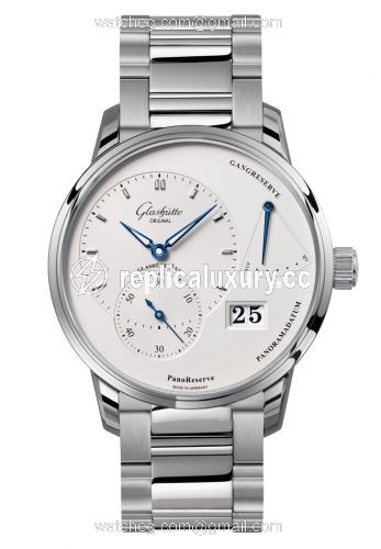 Glashutte Original PanoReserve Stainless Steel / Silver / Bracelet 1-65-01-22-12-24