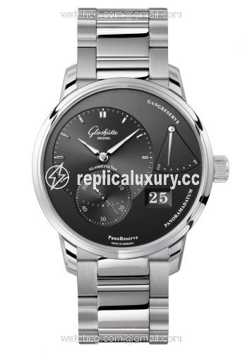 Glashutte Original PanoReserve Stainless Steel / Grey / Bracelet 1-65-01-23-12-24