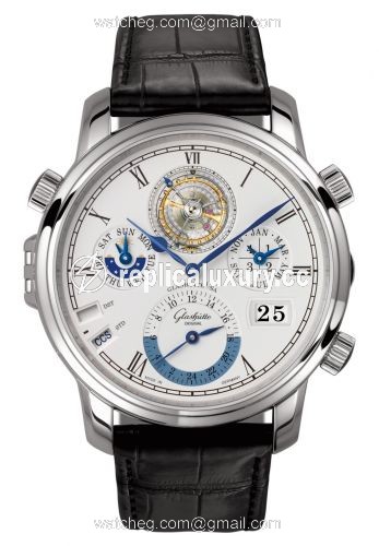 Glashutte Original Grande Cosmopolite Tourbillon Platinum / Silver 1-89-01-03-03-04