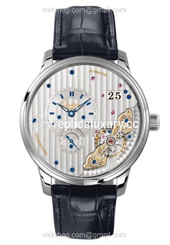 Glashutte Original PanoMaticInverse Stainless Steel / Silver / Alligator / Pin 1-91-02-02-02-01