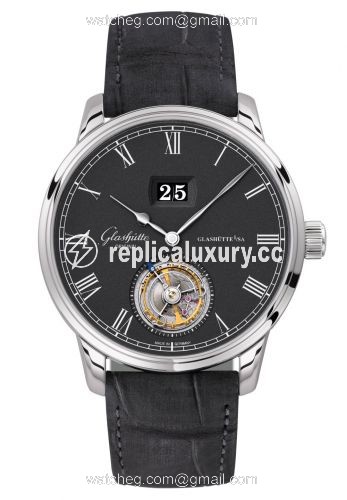 Glashutte Original Senator Tourbillon White Gold / Grey / Alligator / Folding 1-94-03-04-04-04