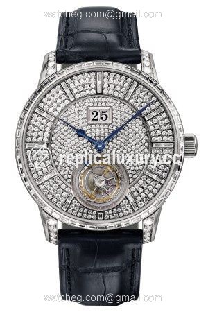 Glashutte Original Senator Tourbillon White Gold / Paved / Alligator / Folding 1-94-03-06-40-50