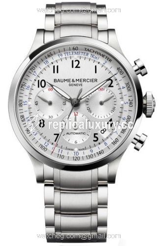 Baume & Mercier Capeland Chronograph 44 Silver / Bracelet 10064