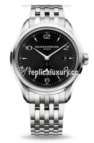 Baume & Mercier Clifton Automatic Stainless Steel / Black / Bracelet 10100