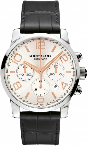 Montblanc Timewalker Chronograph Automatic Silver / Red Gold Numerals 101549