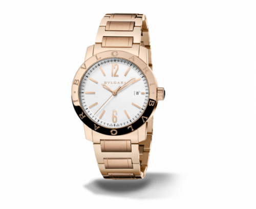 Bulgari Bulgari Solotempo 39 Pink Gold Silver Bracelet 102106