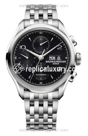 Baume & Mercier Clifton Chronograph Black Bracelet 10212