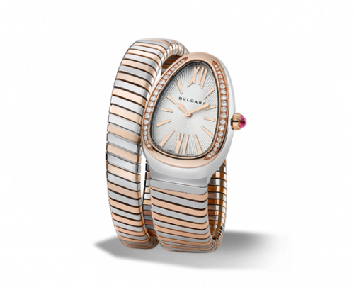 Bulgari Serpenti Tubogas Two Tone Silver Diamond 102237