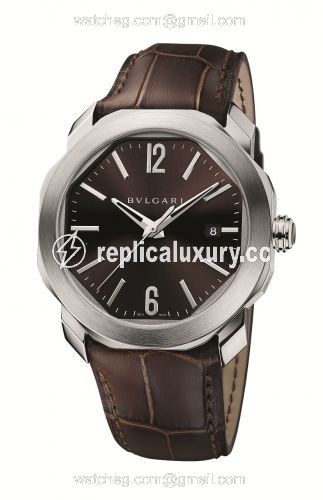 Bulgari Octo Roma 41 Stainless Steel / Brown 102705