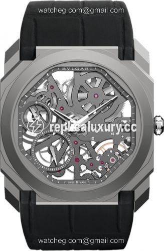 Bulgari Octo Finissimo Skeleton Titanium / Alligator 102714