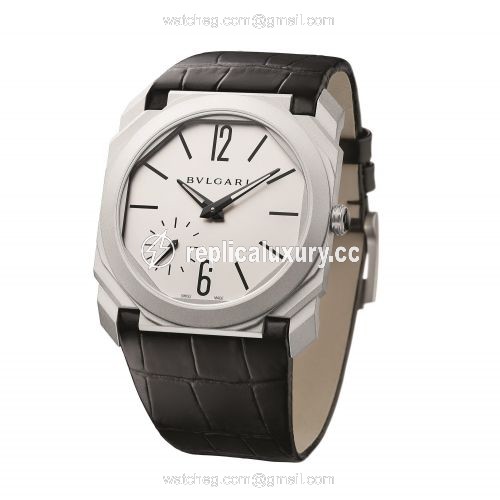 Bulgari Octo Finissimo Automatic Stainless Steel / Grey / Alligator 103035
