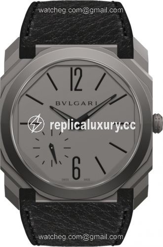 Bulgari Octo Finissimo Automatic Titanium / Grey / Calf 103426