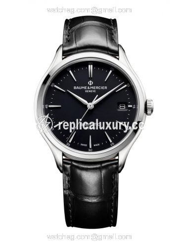 Baume & Mercier Clifton Baumatic Stainless Steel / Black / Alligator 10399