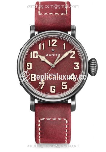 Zenith Pilot Type 20 Extra Special 40 Aged Stainless Steel / Burgundy 11.1940.679/94.C814