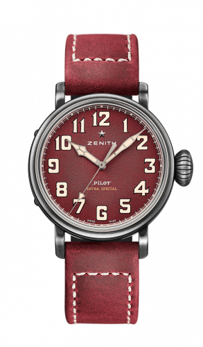 Zenith Pilot Type 20 Special Edition Aged Stainless Steel / Red / Strap 11.1941.679/94.C814