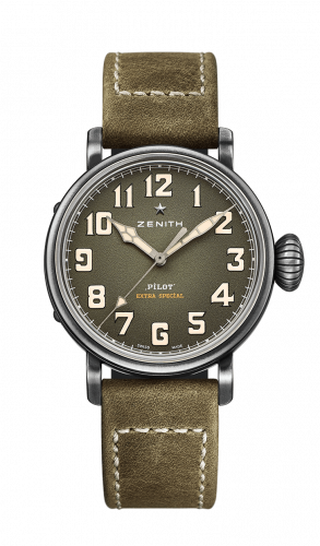 Zenith Pilot Type 20 Special Edition Aged Stainless Steel / Green 11.1943.679/63.C800