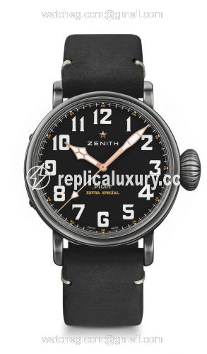 Zenith Pilot Type 20 Ton Up Aged Steel / Black / Strap 11.2432.679/21.C900