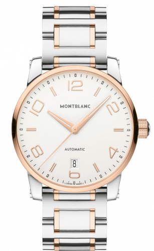 Montblanc TimeWalker Date Automatic 39 Two Tone Red / White / Bracelet 110329