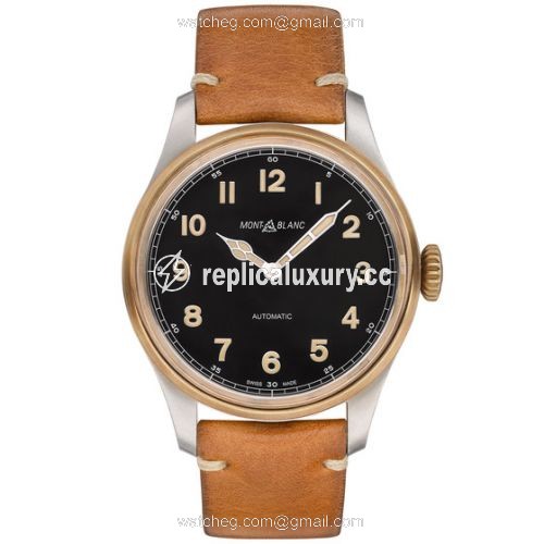 Montblanc 1858 Automatic 44 Stainless Steel / Bronze / Black 116241