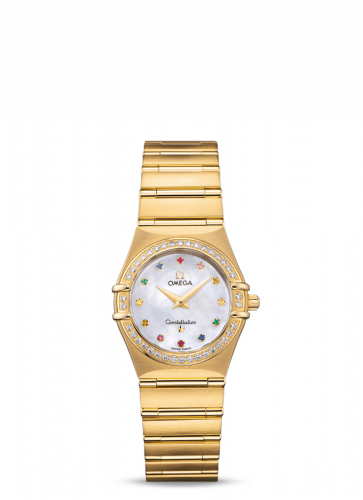 Omega Constellation Quartz 25.5 '95 Yellow Gold / Diamond / MOP Iris 1177.79.00