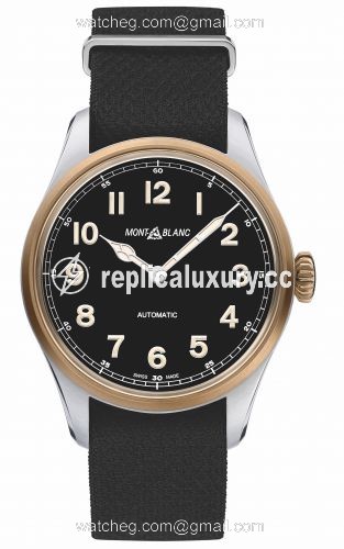 Montblanc 1858 Automatic 40 Stainless Steel / Bronze / Black / NATO 117832
