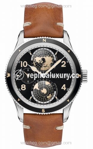 Montblanc 1858 Geosphere Stainless Steel / Black / Calf 119286