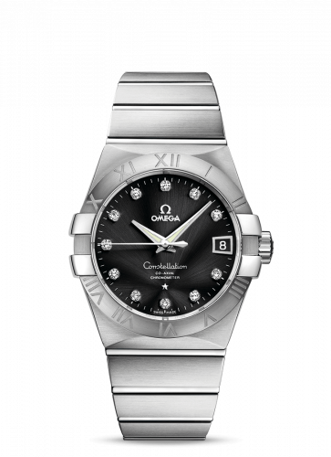 Omega Constellation Co-Axial 38 Stainless Steel / Black 123.10.38.21.51.001