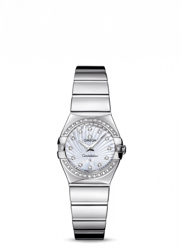 Omega Constellation Quartz 24 Polished Stainless Steel / Diamond / MOP Supernova 123.15.24.60.55.004