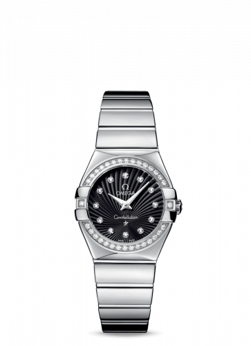 Omega Constellation Quartz 27 Polished Stainless Steel / Diamond / Black Supernova 123.15.27.60.51.002