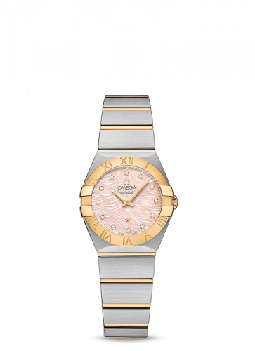 Omega Constellation Quartz 24 Stainless Steel / Yellow Gold / Pink MOP 123.20.24.60.57.004
