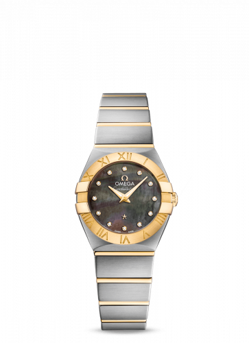 Omega Constellation Quartz 24 Stainless Steel / Yellow Gold / Grey MOP 123.20.24.60.57.006