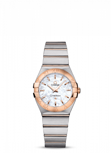 Omega Constellation Quartz 27 Brushed Stainless Steel / Red Gold / MOP 123.20.27.60.05.001