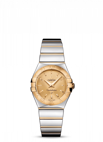 Omega Constellation Quartz 27 Polished Stainless Steel / Yellow Gold / Champagne 123.20.27.60.08.002