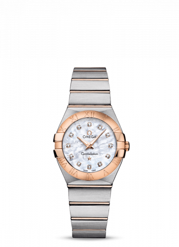Omega Constellation Quartz 27 Brushed Stainless Steel / Red Gold / MOP 123.20.27.60.55.001