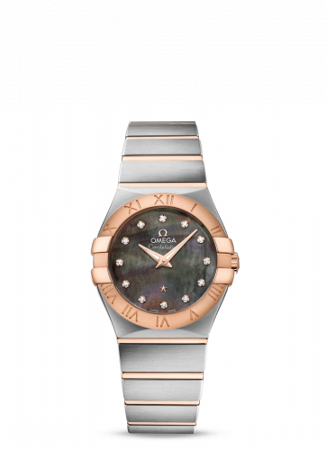 Omega Constellation Quartz 27 Brushed Stainless Steel / Red Gold / Tahiti MOP 123.20.27.60.57.006