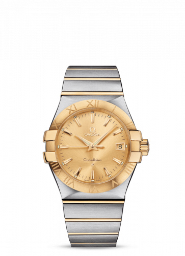 Omega Constellation Quartz 35 Stainless Steel / Yellow Gold / Champagne 123.20.35.60.08.001