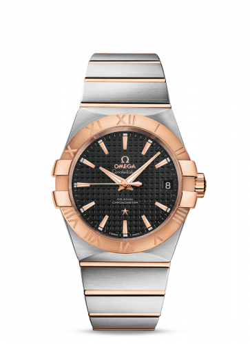 Omega Constellation Co-Axial 38 Stainless Steel / Red Gold / Black 123.20.38.21.01.001