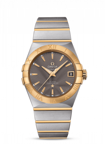 Omega Constellation Co-Axial 38 Stainless Steel / Yellow Gold / Grey 123.20.38.21.06.001