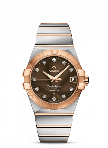 Omega Constellation Co-Axial 38 Stainless Steel / Red Gold / Brown 123.20.38.21.63.001