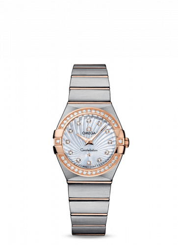 Omega Constellation Quartz 27 Brushed Stainless Steel / Red Gold / Diamond / MOP Supernova 123.25.27.60.55.002