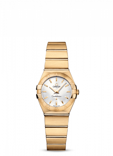 Omega Constellation Quartz 24 Brushed Yellow Gold / Silver 123.50.24.60.02.002