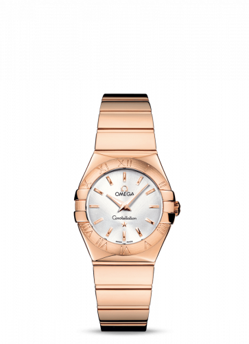 Omega Constellation Quartz 27 Polished Red Gold / Silver 123.50.27.60.02.003